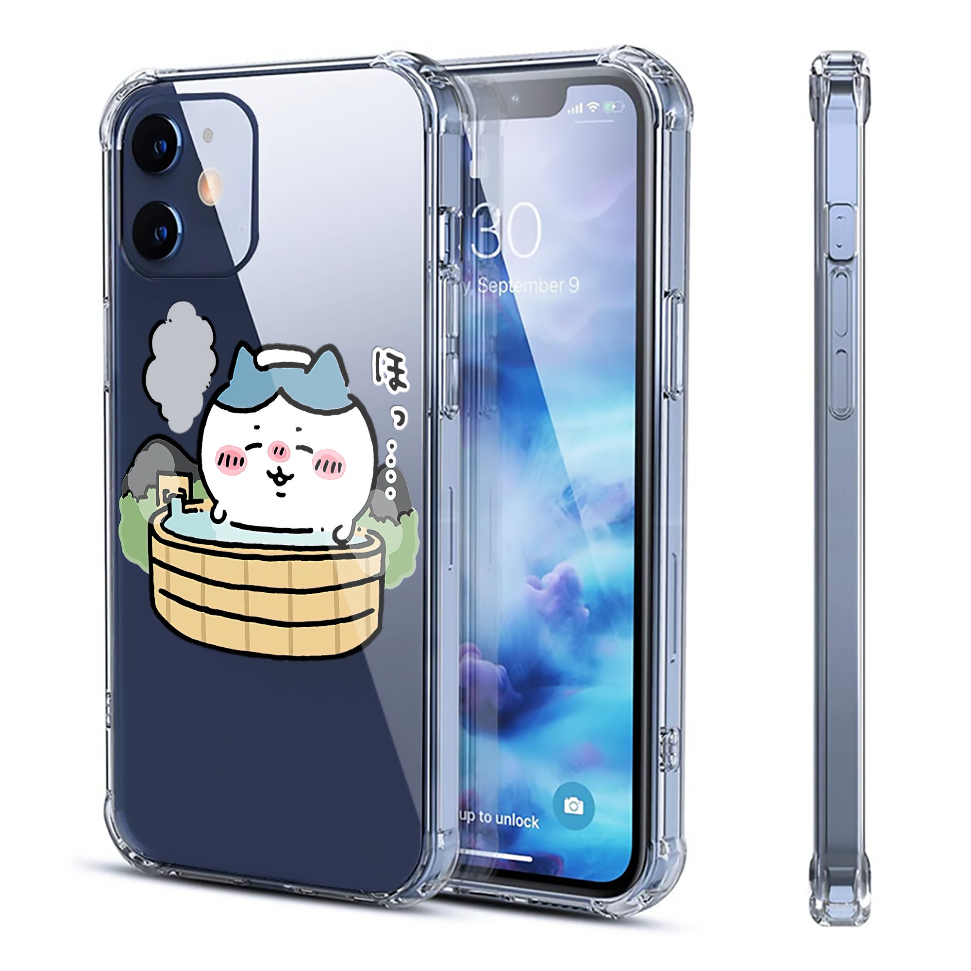 （画像用） ちいかわ ハチワレ Chii-kawa hachiware 【iPhone 12シリーズ対応】透明スマホケース（クリアソフトケース）
